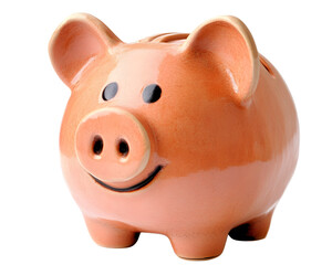 A cheerful piggy bank in a classic design, perfect for saving coins and teaching kids about money management.