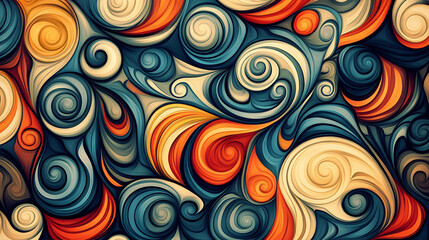 Obraz premium Colorful, swirling, abstract background.