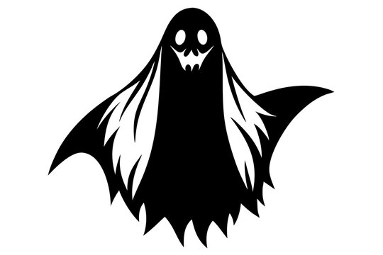 recommend clip art: Spooky Halloween Ghost Silhouettes | Scary Black and White Vector Clipart for Haunted Designs.