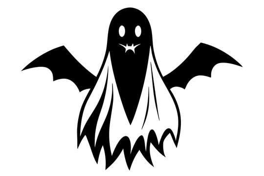 recommend clip art: Spooky Halloween Ghost Silhouettes | Scary Black and White Vector Clipart for Haunted Designs.