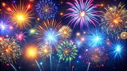 Fireworks in the night sky