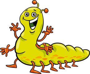 cartoon caterpillar insect animal character
