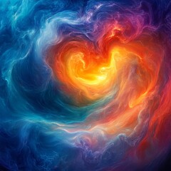 Obraz premium Ethereal Serenade: Abstract Swirling Mists of Color Synchronizing with Ambient Music