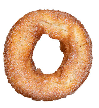 Isolated delicious apple cider cinnamon sugar fall donut