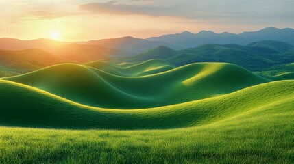 Obraz premium Serene Organic Hill Formations with Soft Curves and Subtle Shadows for Text Space