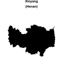 Obraz premium Xinyang blank outline map