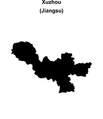 Fototapeta premium Xuzhou blank outline map