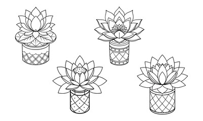 Lotus Vector Illustration Bundle Set