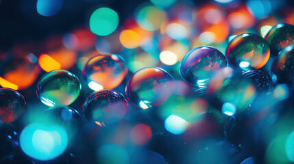 Closeup colorful drops