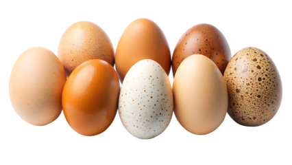 Set of egg isolated on white background