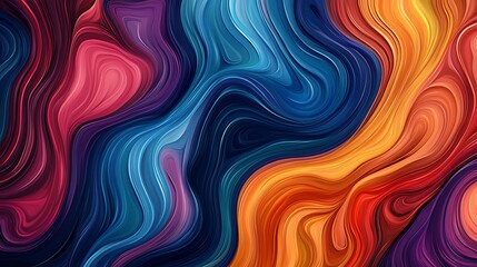 Obraz premium Abstract colorful background with wavy lines.