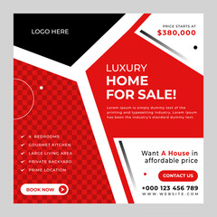 Real estate post house property social media post or Instagram post or Facebook banner