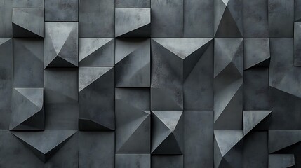 Obraz premium A seamless texture of dark grey geometric shapes.