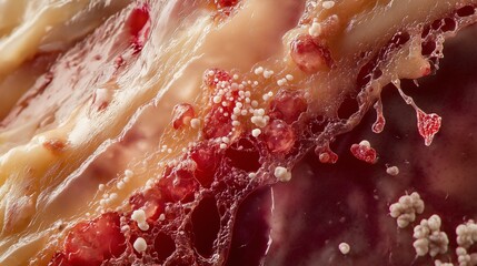 Obraz premium healthy heart tissue, displaying the cardiac muscle cells