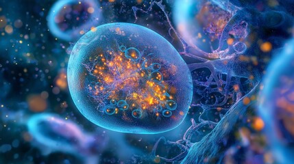 liver cell, displaying its unique structure