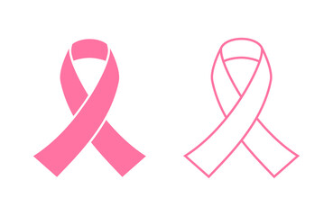 Breast cancer awareness ribbon set