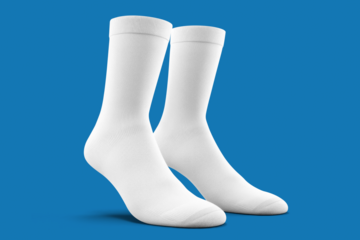 Ankle-high socks png mockup, transparent design