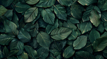 A close up of deep green leaves.
