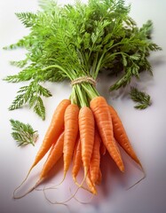 fresh carrots on white background 7