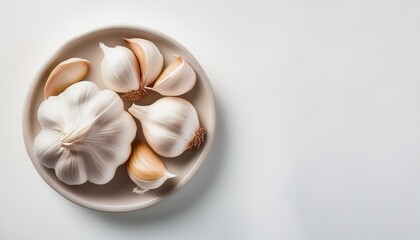 garlic on white background 6