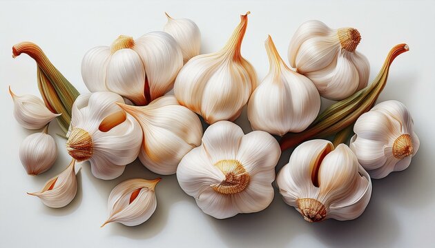 Illustration of garlic on a white background 2