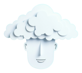 PNG Cloud human head representation.