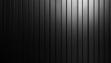 Black corrugated metal texture. Wall wooden vertical panels. Dark steel roof sheet. Wood siding for construction.