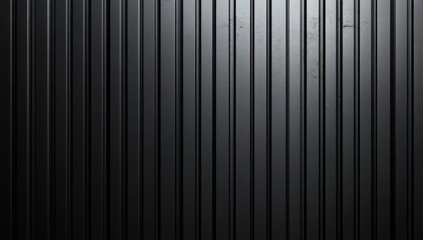 Black corrugated metal texture. Wall wooden vertical panels. Dark steel roof sheet. Wood siding for construction.
