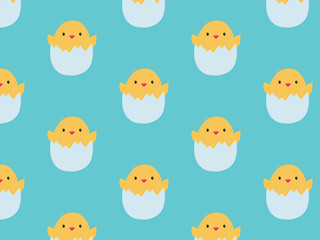 Pattern newborn chick. Vector illustration