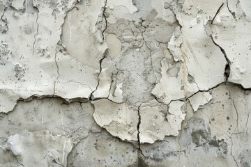 Obraz premium Cracks on the wall at the house or residence. The crack in the cement wall, Caused by the subsidence of the ground. Concrete wall crack background.