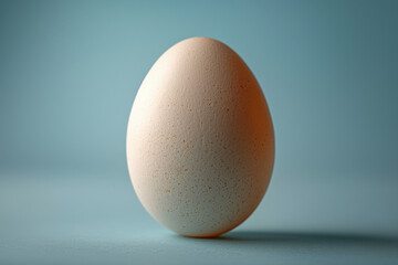 Egg Minimalism: A Single Egg on Blue Background