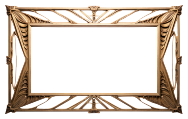 PNG Art deco frame vintage rectangle white background architecture.