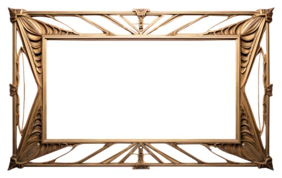 PNG Art deco frame vintage rectangle white background architecture.