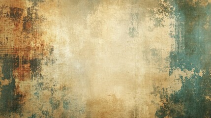 Fototapeta premium Abstract Canvas Texture with Teal and Brown Hues