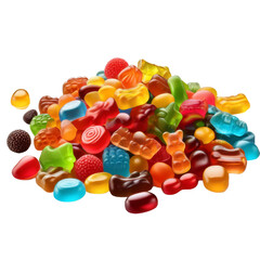 A colorful pile of gummies
