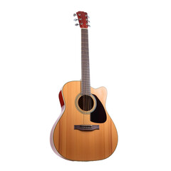 Obraz premium Acoustic guitar on black background