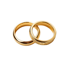 Two gold wedding bands
