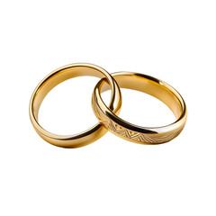 Two gold wedding bands