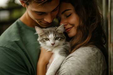 Capture the couple visiting an animal shelter and adopting a furry friend to bring home. 