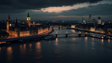 Fototapeta premium city skyline at night
