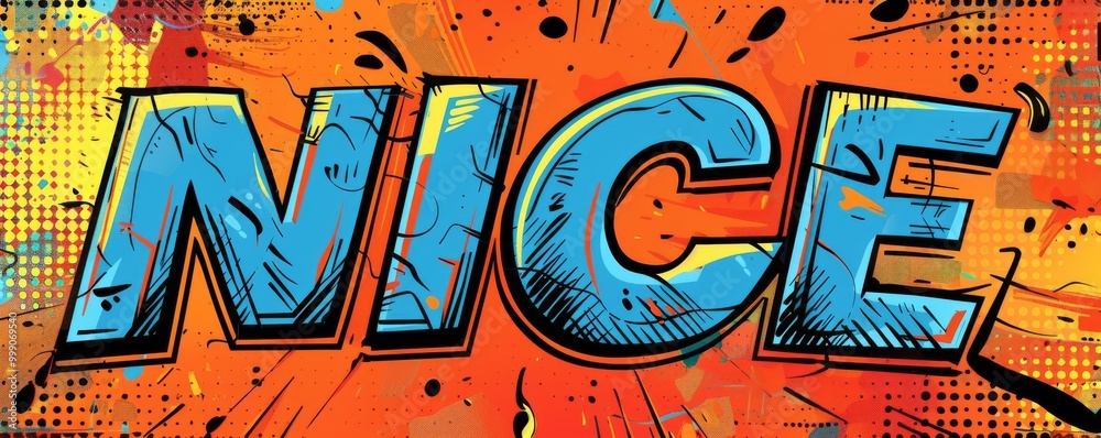 Fototapete Playful pop art background with 