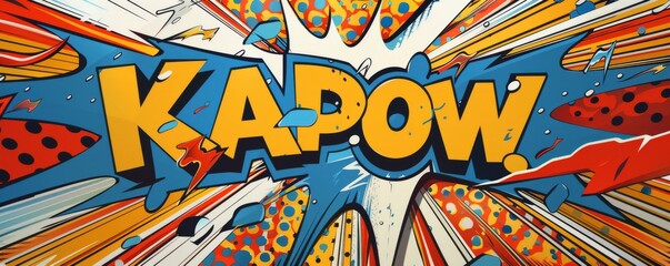 Obraz premium Energetic pop art background featuring 