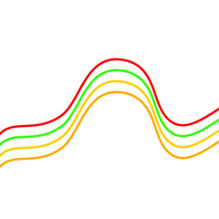 Set of multi colored rainbow lines. Colorful lines, lines for lgbt, Pride Month. Rainbow colored illustration. Decorative elements and ribbons of rainbow colors for bright design and decoration