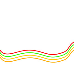 Set of multi colored rainbow lines. Colorful lines, lines for lgbt, Pride Month. Rainbow colored illustration. Decorative elements and ribbons of rainbow colors for bright design and decoration