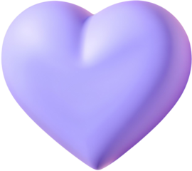 purple heart isolated on white