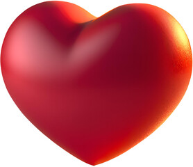 red heart isolated on white