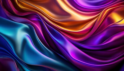 Obraz premium Abstract Magenta Silk Background with Graceful Folds, Creating a Bold and Luxurious Texture, Ideal as a Backdrop with Ample Copy Space for Text or Design Elements