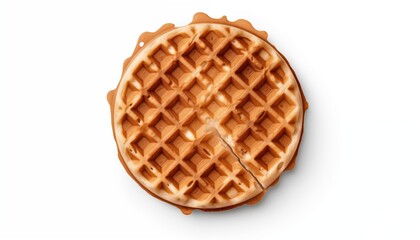 waffles isolated on white