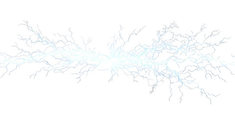 Lightning thunders, isolated on a transparent background png