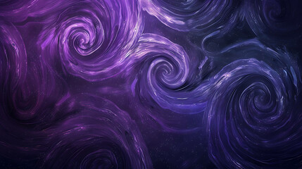 Abstract swirling purple and blue pattern background.